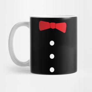 bow tie and buttons on a shirt Mug